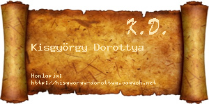 Kisgyörgy Dorottya névjegykártya
