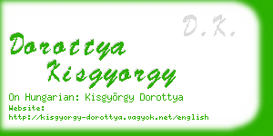 dorottya kisgyorgy business card